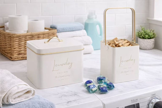 Elegant Living Laundry Peg Container 33cm