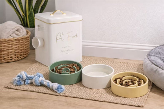 bulk 12 Pet Slow Feeder Flower Bowl 15cm