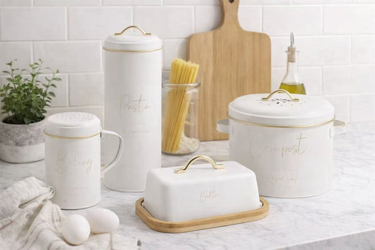 Bulk 8 Elegant Living Metal Butter Dish W Bamboo Base 15x10.5x7.5cm