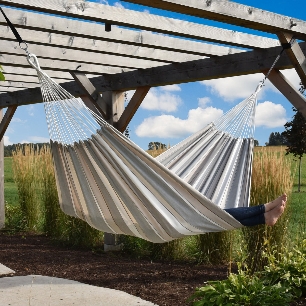 Vivere Brazilian Sunbrella Hammock Double - Dove