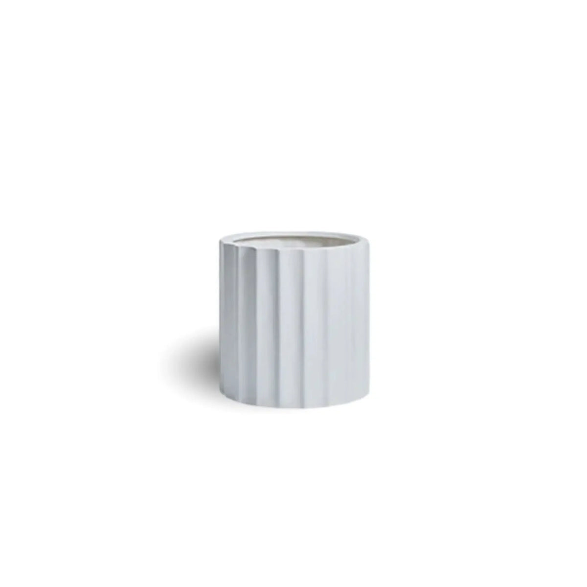 Set of 3 Luxury Rounded Ribbed Planter Premium Pot Range White