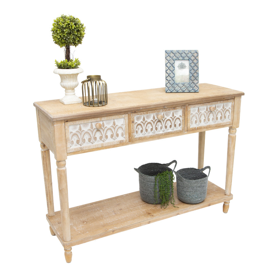 Strand 3 Drawer Console Table 120cm - Image 5