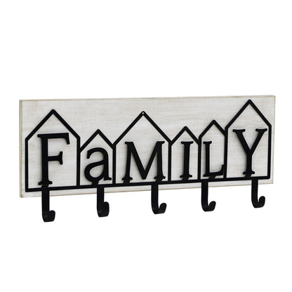 Family 5 Hook Wall Hanging 60cm