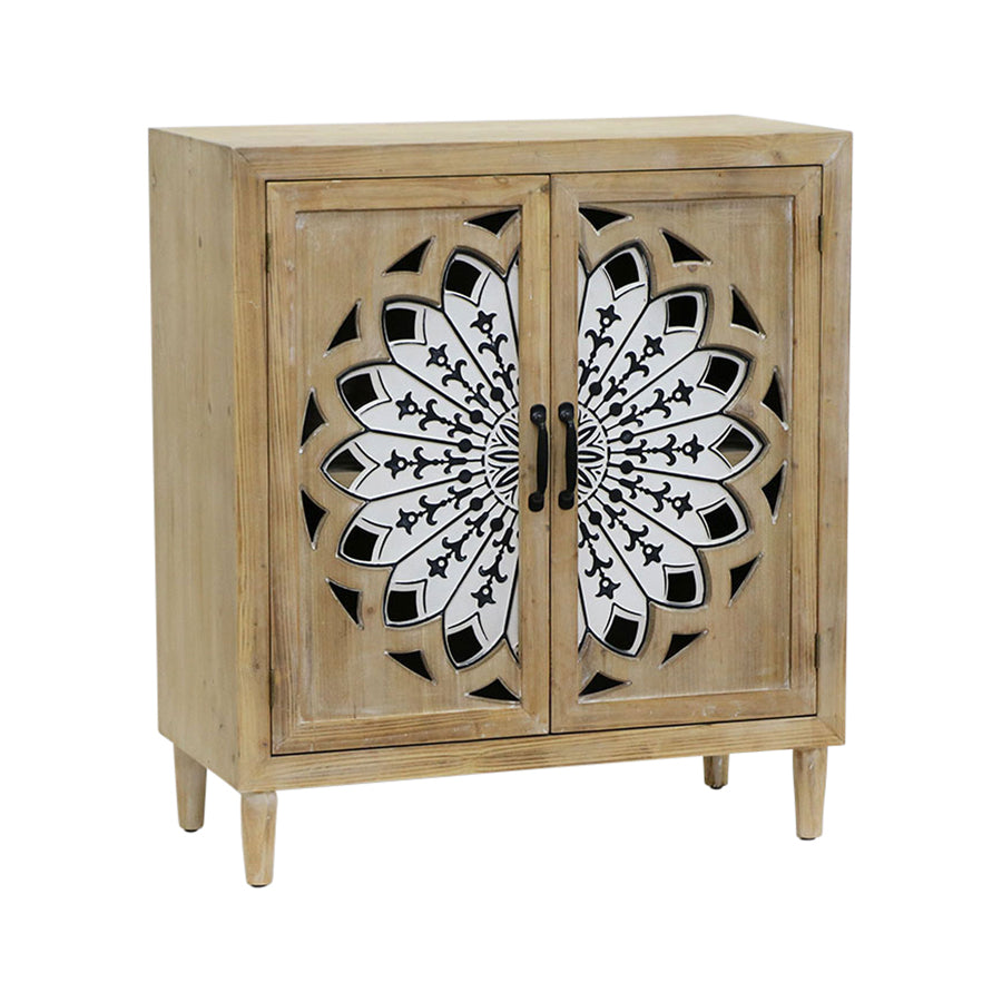 Emporium Mandala Fleur Double Door Cabinet 89cm