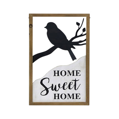 Home Sweet Home w Bird Framed Wall Art 48cm - Image 2