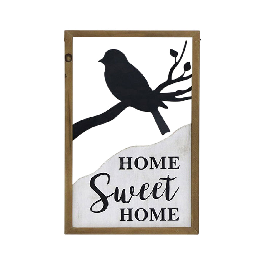 Home Sweet Home w Bird Framed Wall Art 48cm - Image 3