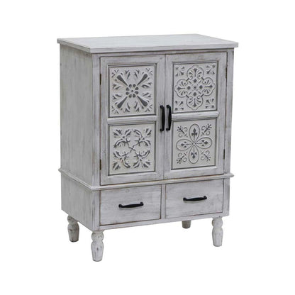 Hamptons Panel Double Door & Drawer Cabinet 87cm - Image 2