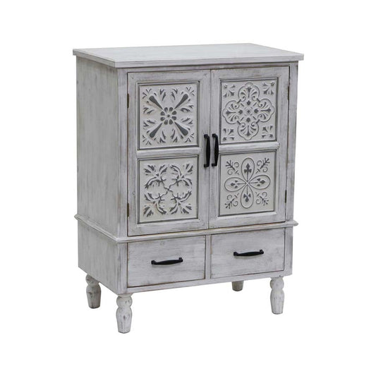 Hamptons Panel Double Door & Drawer Cabinet 87cm - Image 2