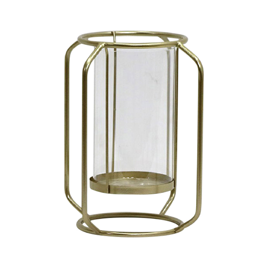 Floating Gold Pillar Candle holder 24cm - Image 2
