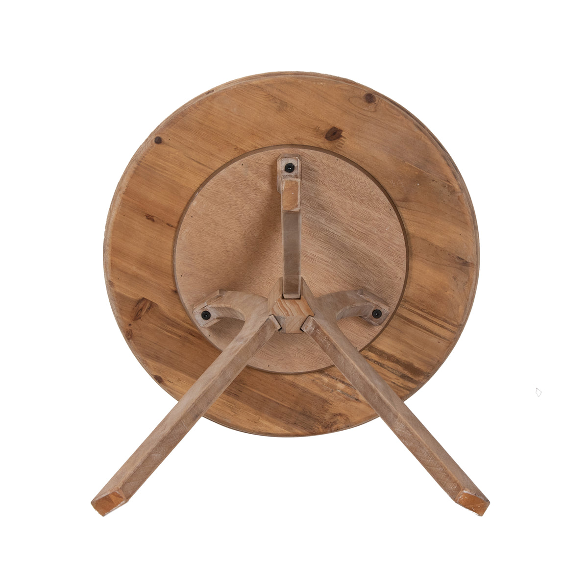 Cross Leg Mid Century Inspired Occasional Side Table 60cm - Image 3