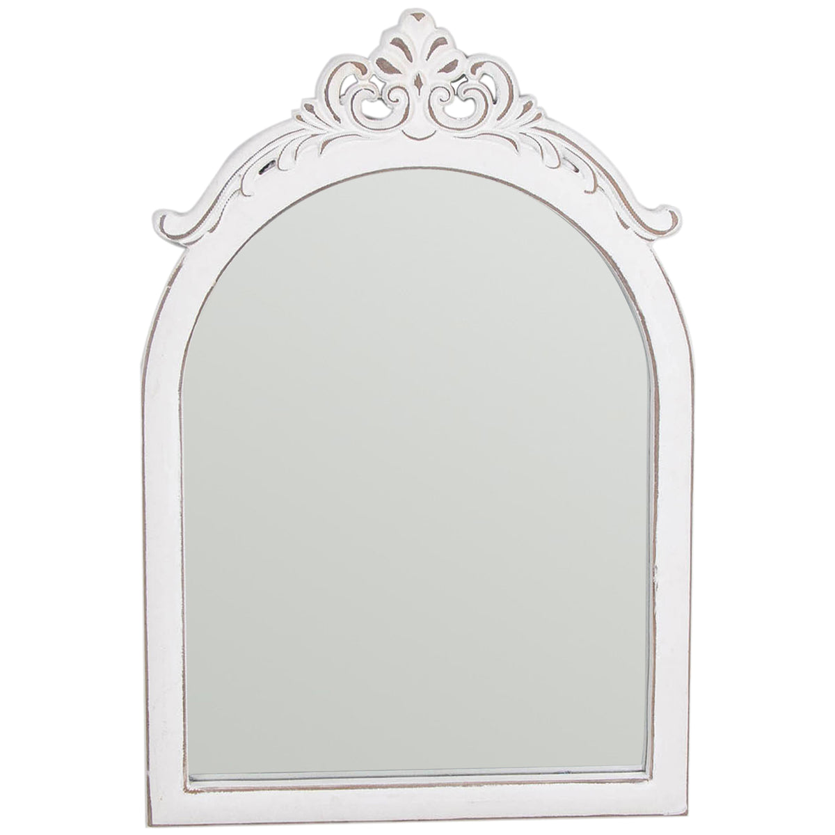 French Provincial Scroll Arch Wall Mirror 74cm