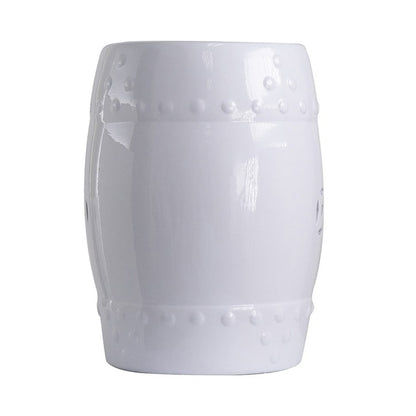 White Ceramic Stool 44cm - Image 4