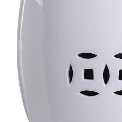 White Ceramic Stool 44cm - Image 3