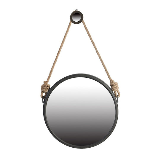 Cleveland Rope Strap Mottled Metal Mirror 50cm
