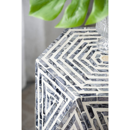 Black & White Hexagon Stool