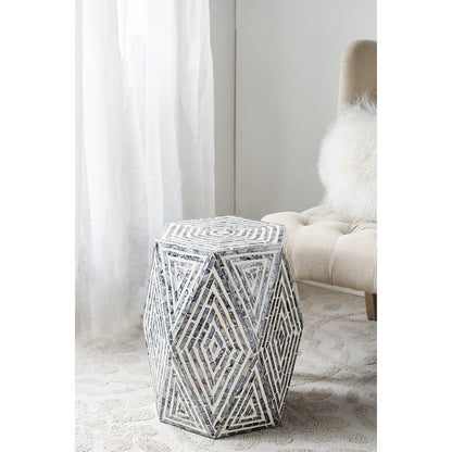 Black & White Hexagon Stool
