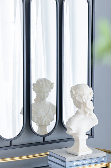Swivel Black Metal Mirror