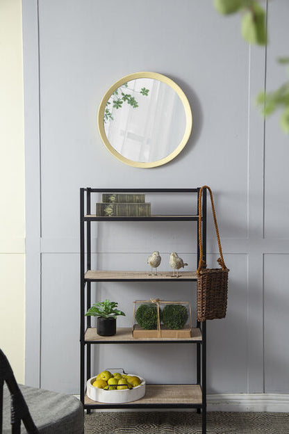 Porthole Mango Cream Wood Wall Mirror