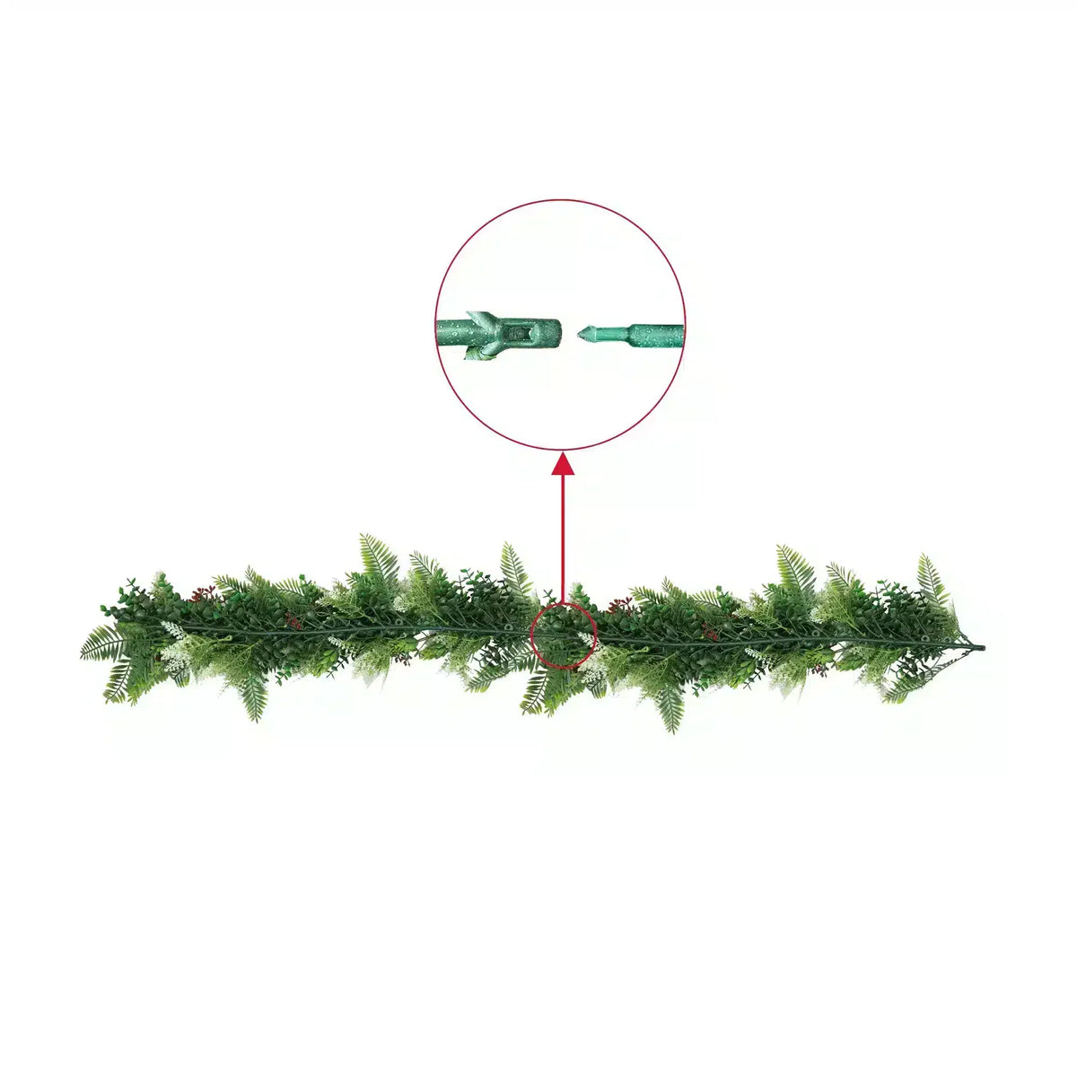 Artificial Extendable Hanging Christmas Garland UV Resistant 55cm - Image 5