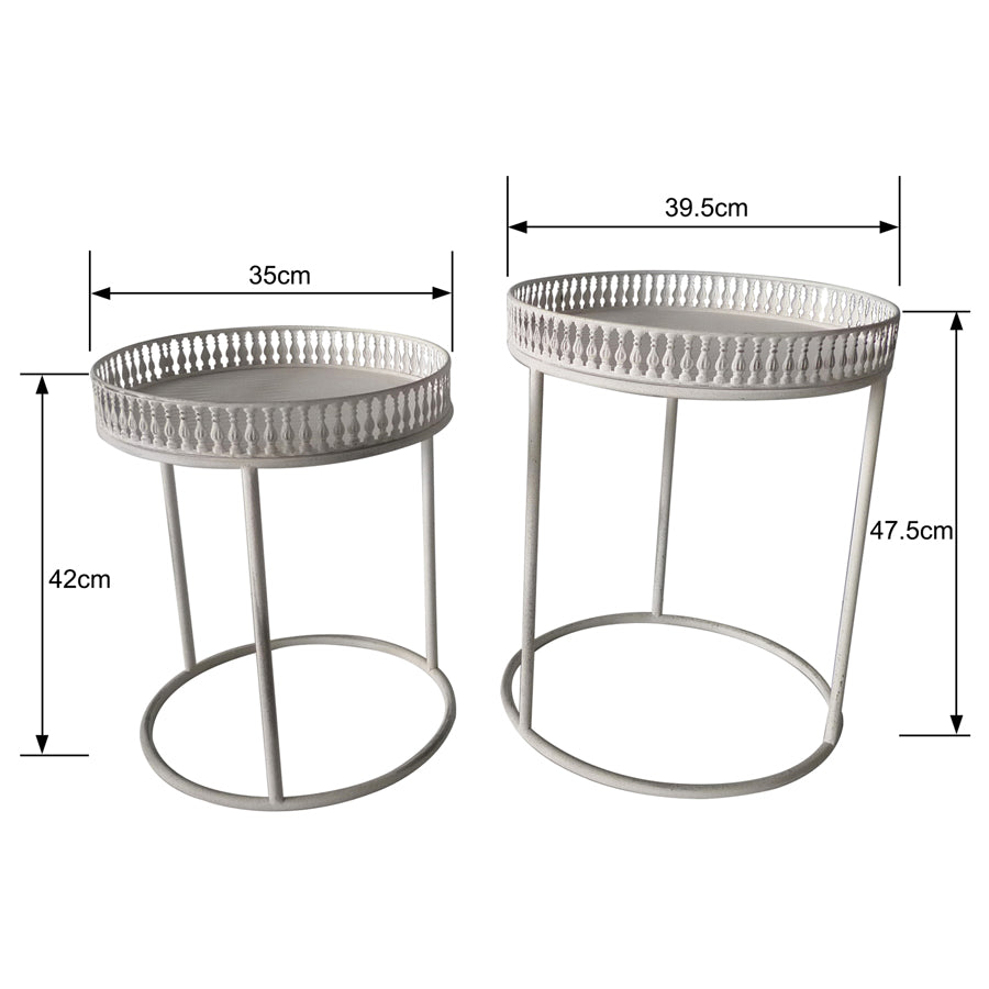 Set 2 Nested Martinique Side Tables 47cm - Image 3