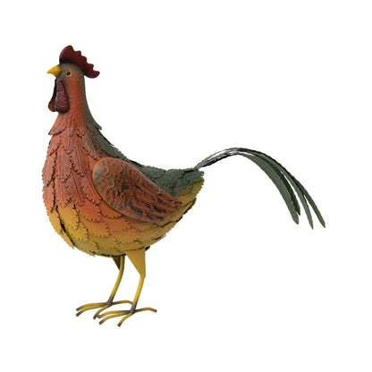 Colourful Metal Chook Ornament 56x49cm