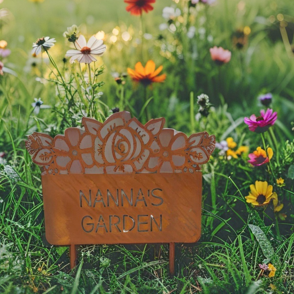 Nanna'S Garden Rust Garden Stake 42cm - Image 2