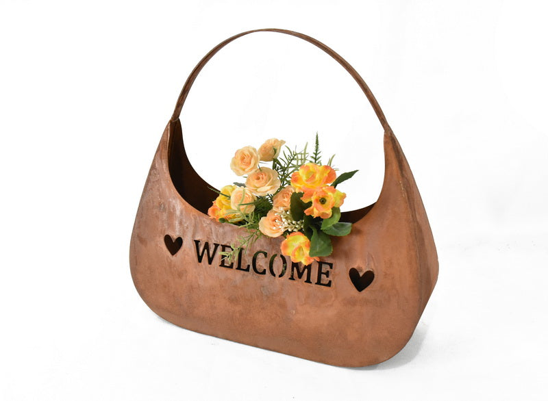 Welcome' Bag Planter / Decorative Storage 33cm