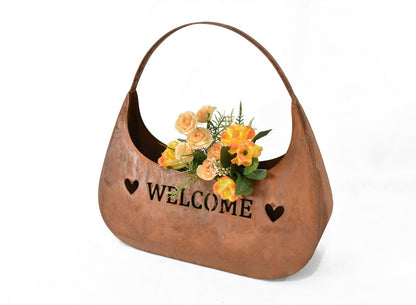 Welcome' Bag Planter / Decorative Storage 33cm