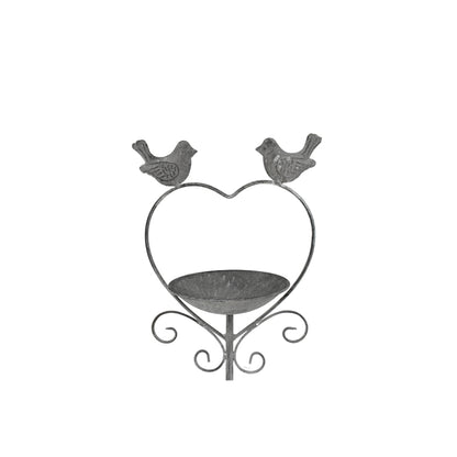 Heart w Birdfeeder + 2 Birds Garden Stake 100cm - Image 3