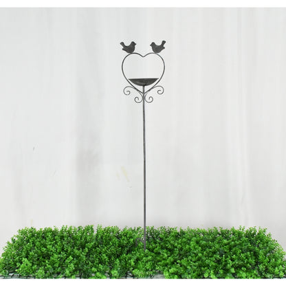 Heart w Birdfeeder + 2 Birds Garden Stake 100cm - Image 4