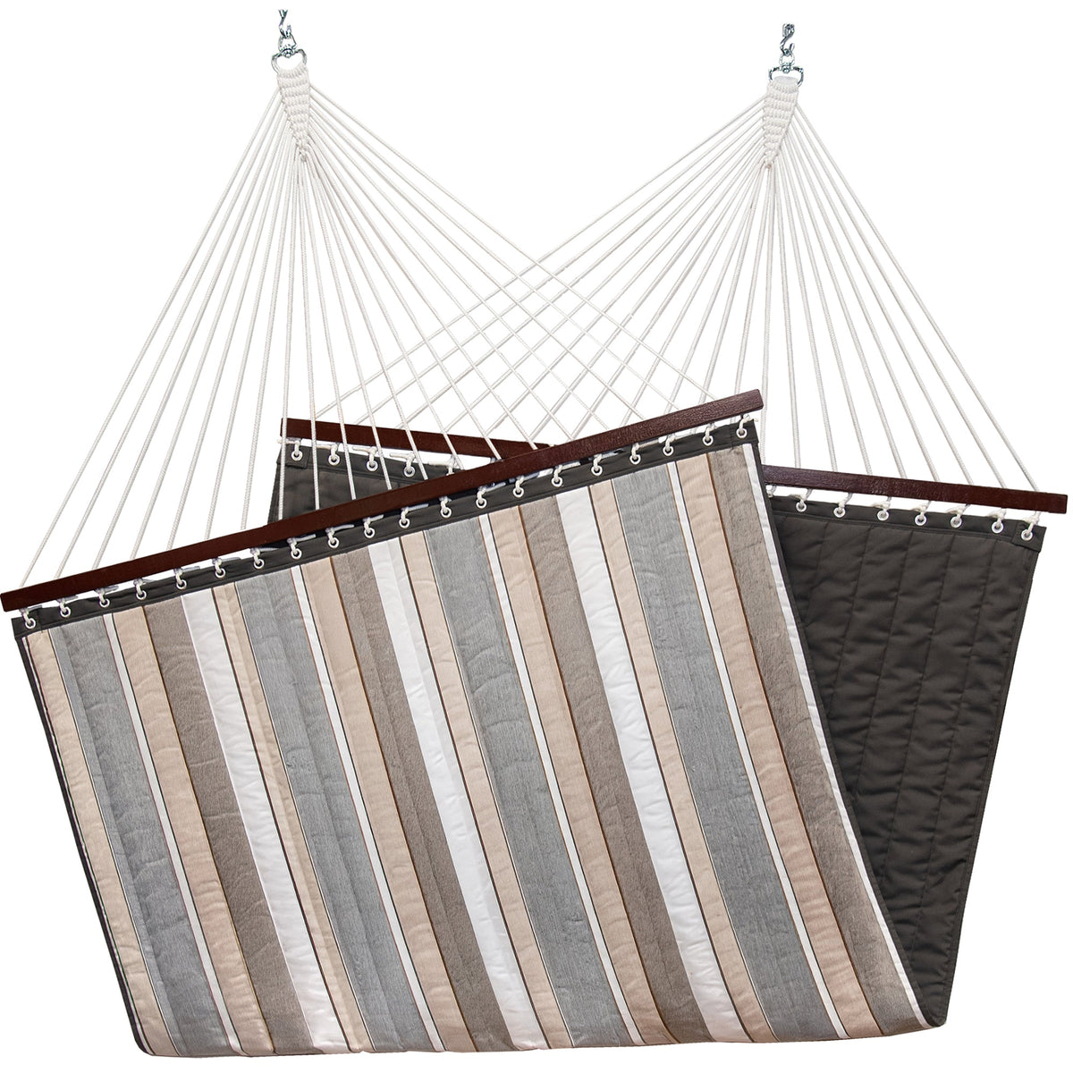 Vivere Sunbrella Quilted Spreader Bar Hammock (Double) - Dove