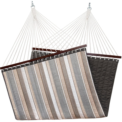 Vivere Sunbrella Quilted Spreader Bar Hammock (Double) - Dove