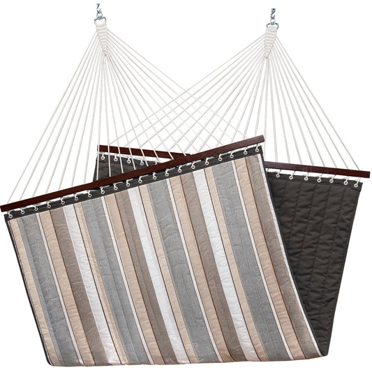 Vivere Sunbrella Quilted Spreader Bar Hammock (Double) - Dove