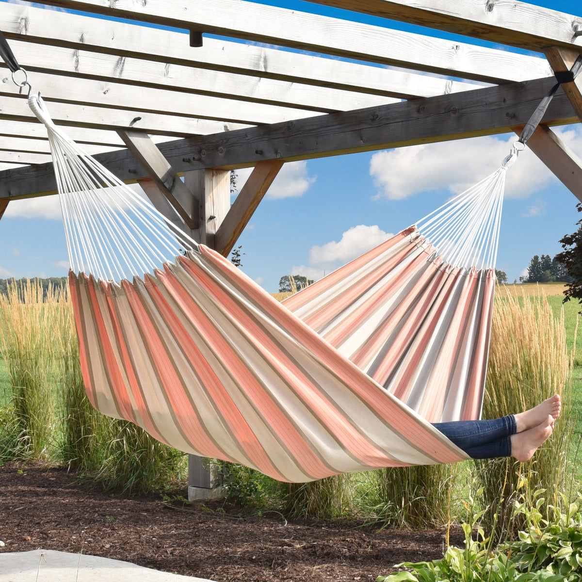Vivere Brazilian Style Sunbrella Hammock - Cameo