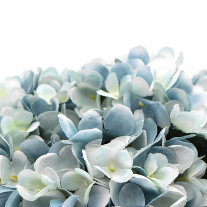 Premium Faux Hydrangea with Glass Vase (Artificial Flowering Blue Hydrangea) 23cm - Image 4