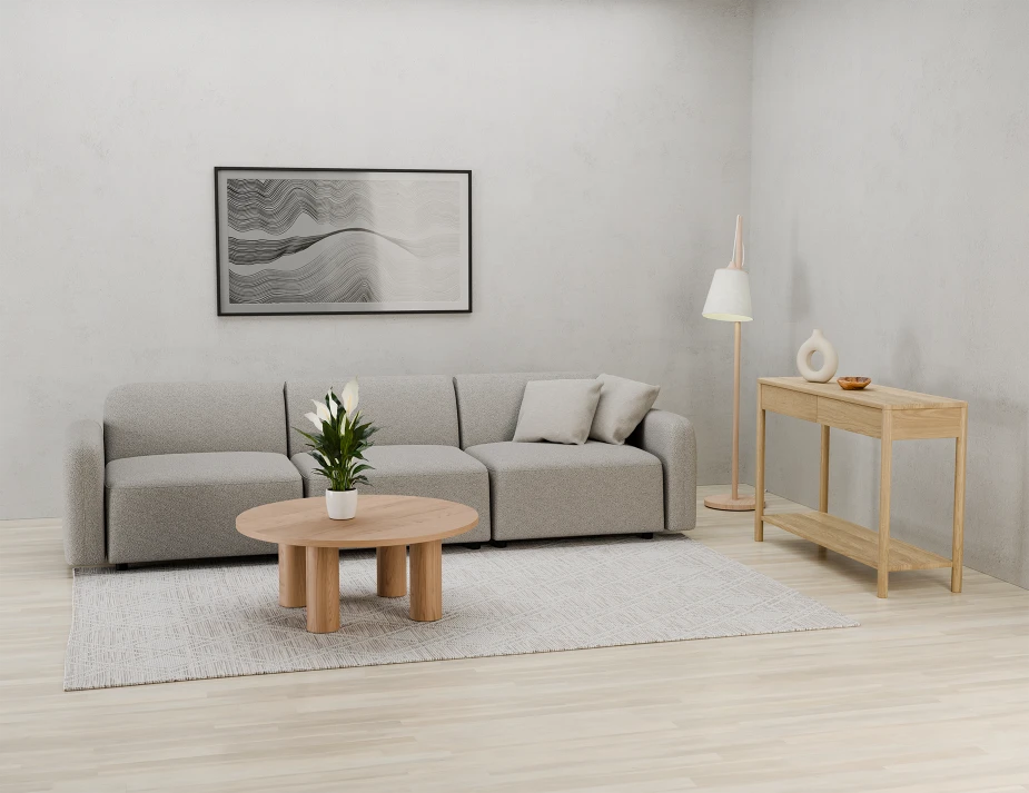 Atticus Modular Sofa - 3 Seater - Oyster Grey