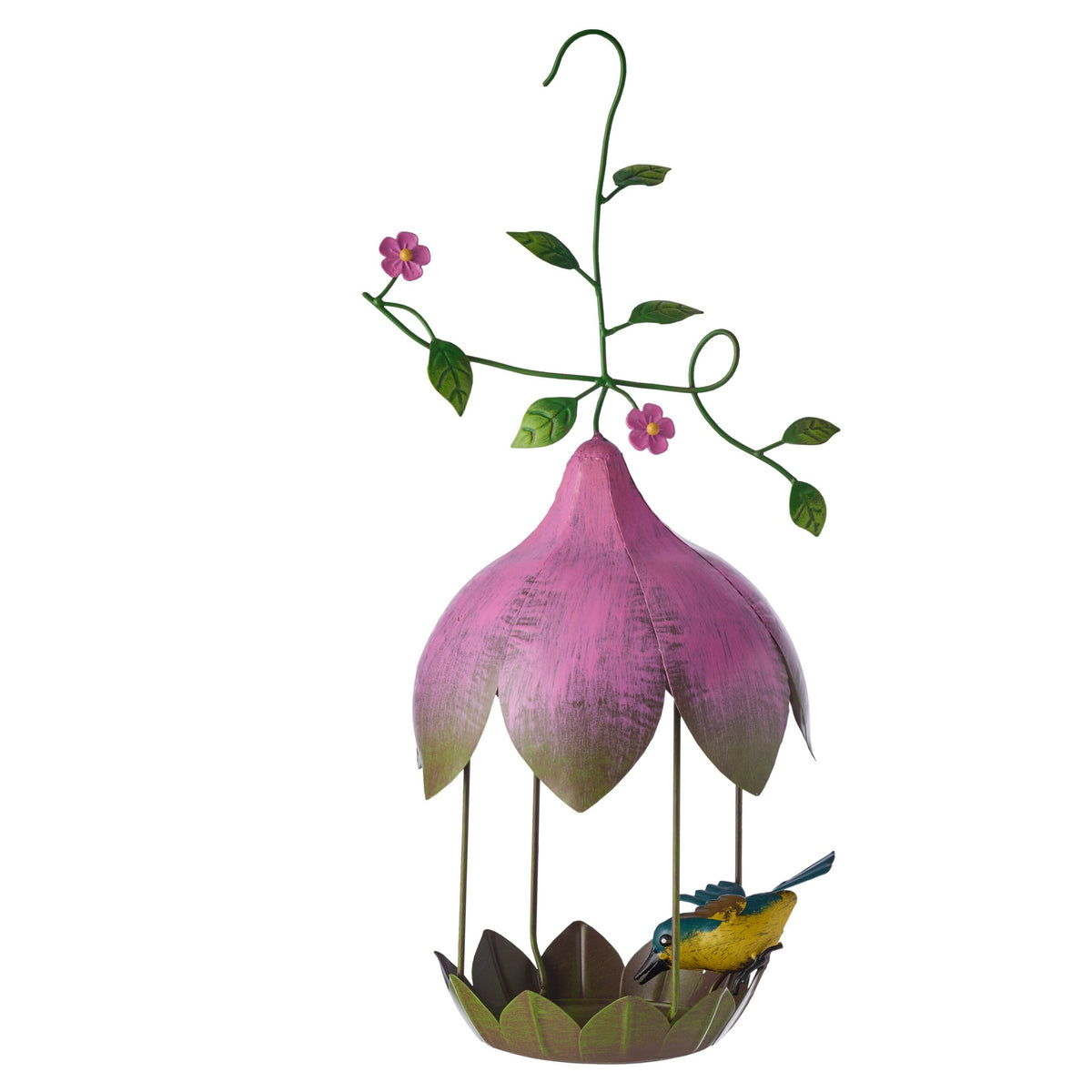 Hanging Bird Feeder W Leaf 19cm