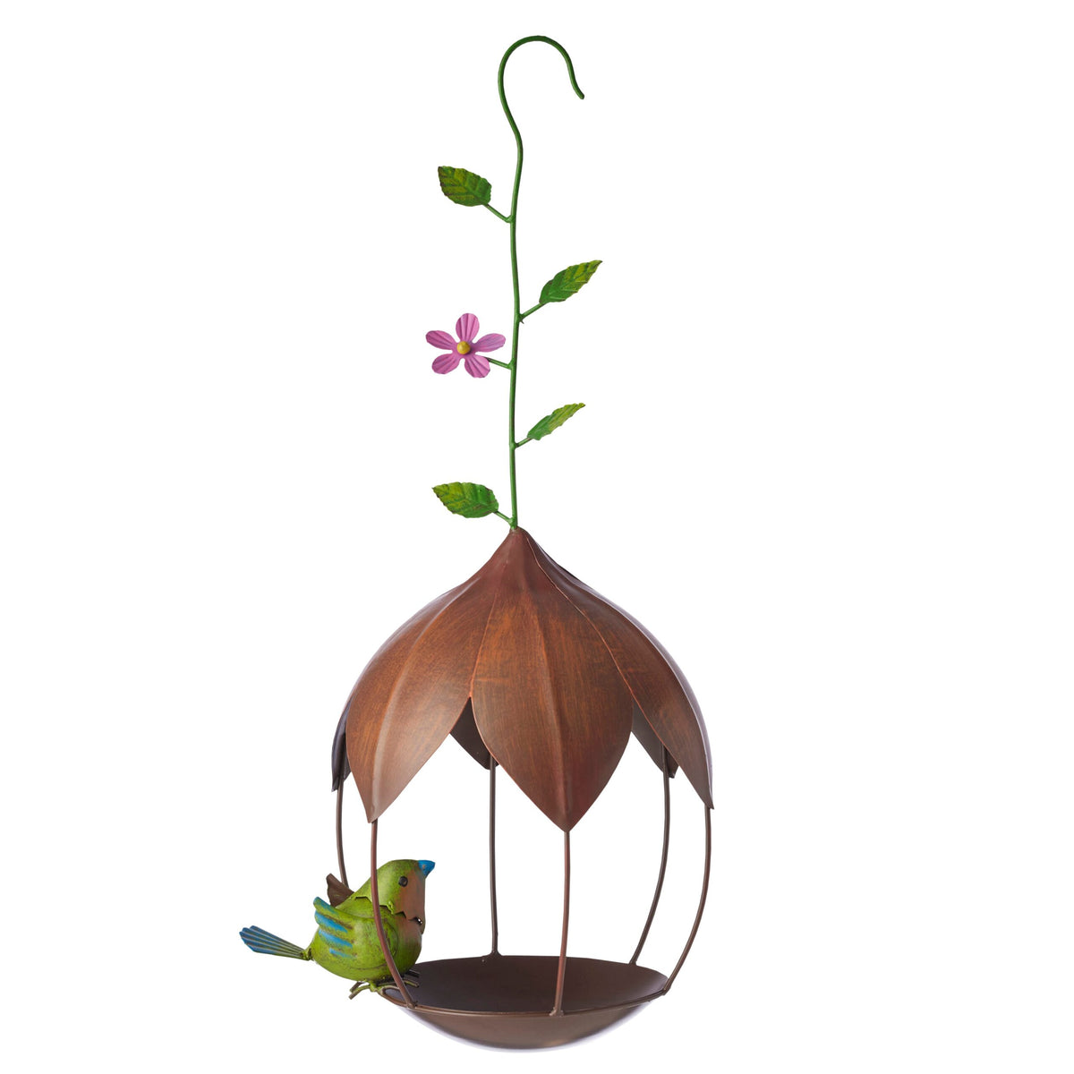 Hanging Birdfeeder W Flower 19cm
