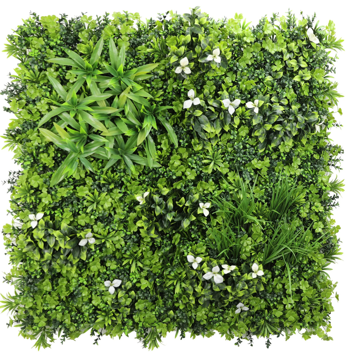Group 1 Fire Certified Luxury White Oasis Vertical Garden / Green Wall UV Resistant 1m x 1m