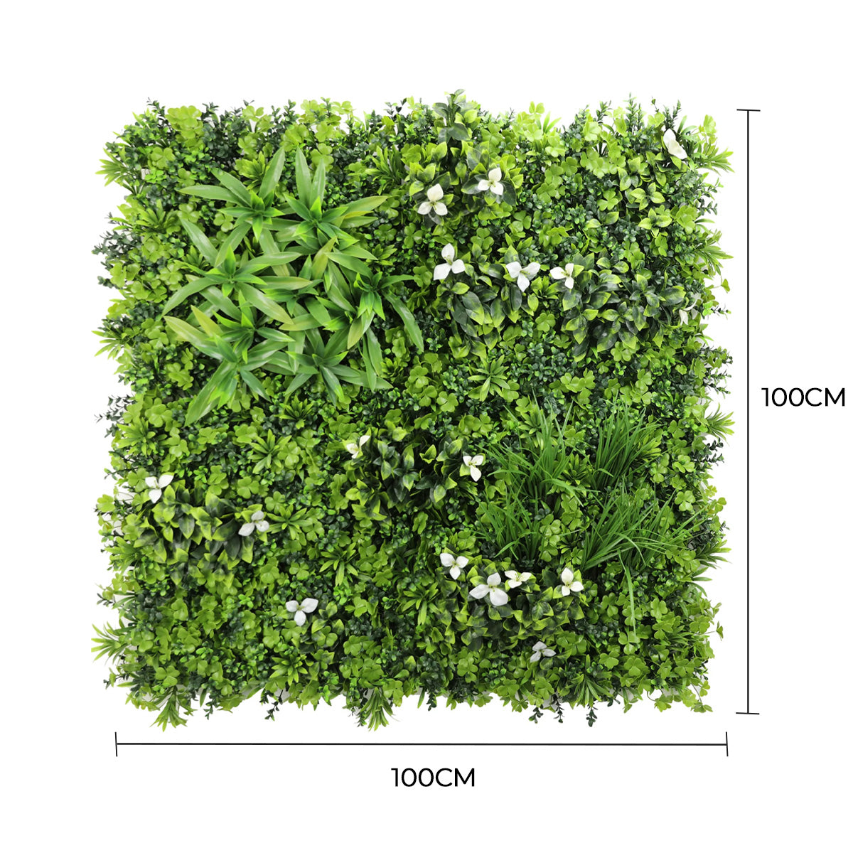 Group 1 Fire Certified Luxury White Oasis Vertical Garden / Green Wall UV Resistant 1m x 1m