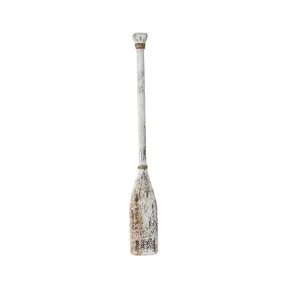 Handcrafted Whitewash Canoe Paddle 15x110cm