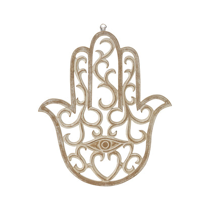 Hand-Carved Lucky Hand Wall Art 35x40cm