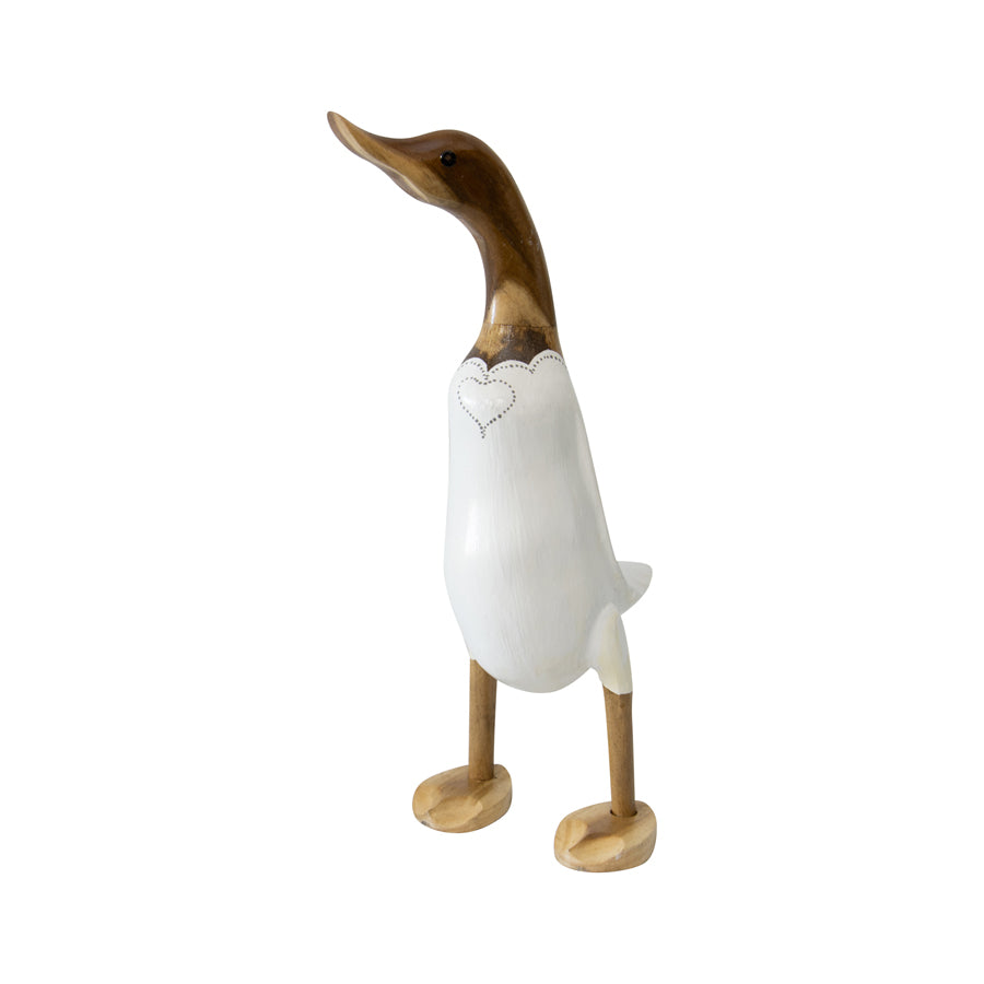 Hand-Carved Mum Dressed-Up Duck 16x30cm