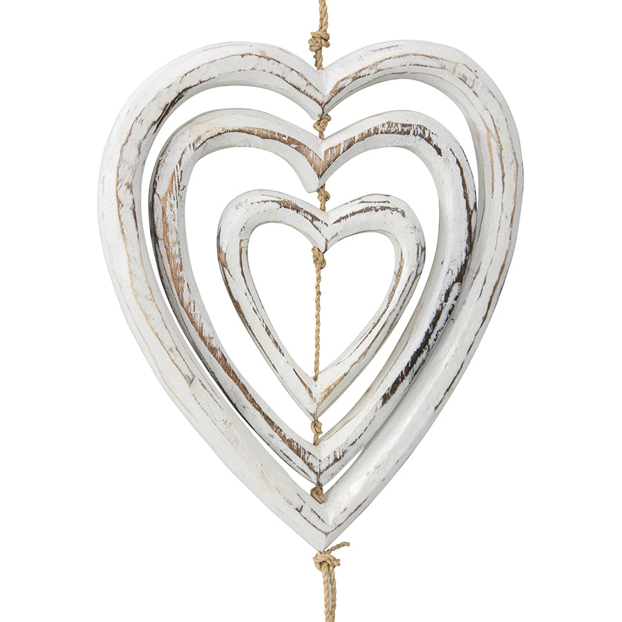 Handcrafted 3 Heart Hanging Mobile 30x3cm - Image 4