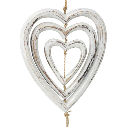 Handcrafted 3 Heart Hanging Mobile 30x3cm - Image 3