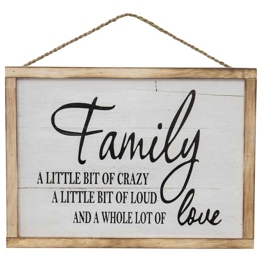 Handcrafted Family Crazy Love Framed Wall Art 30x40cm
