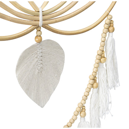Handcrafted Lotus Tassels Wall Art/ Mobile 40x4cm - Image 3