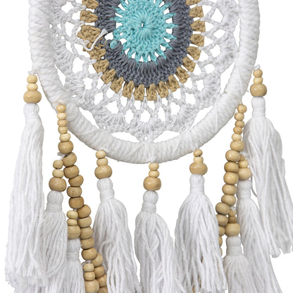 Handcrafted Boho Dream Catcher Layered Tassels & Beads 17x2cm - Image 4