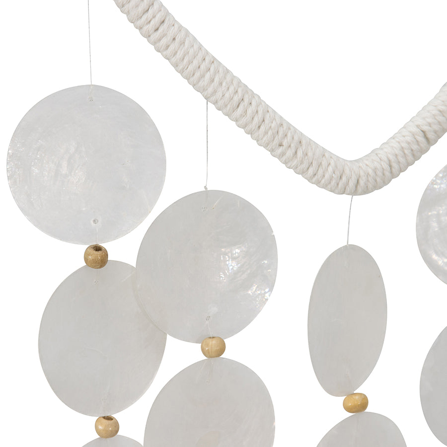 Heart Capiz Shells Hanging Mobile 23x2cm - Image 3