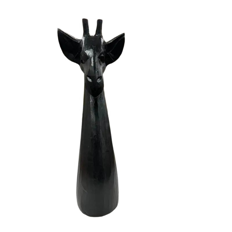 Handcrafted Black Giraffe Ornament 37cm